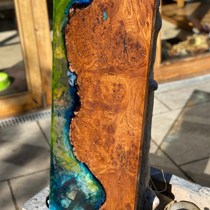 saw and pour burl oak wall art