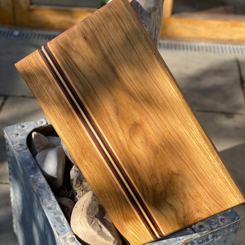 saw and pour oak serving board