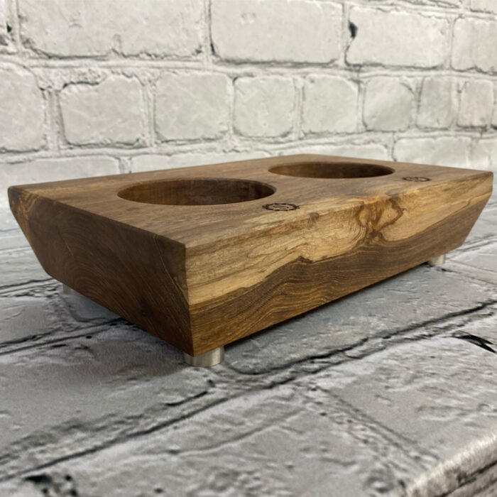 saw and pour walnut salt and pepper server