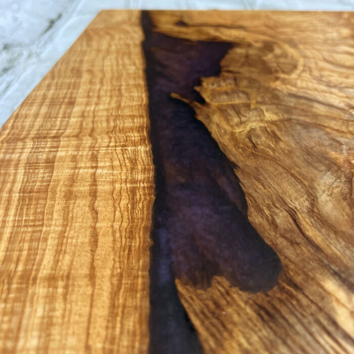 olive ash and pearl purple resin